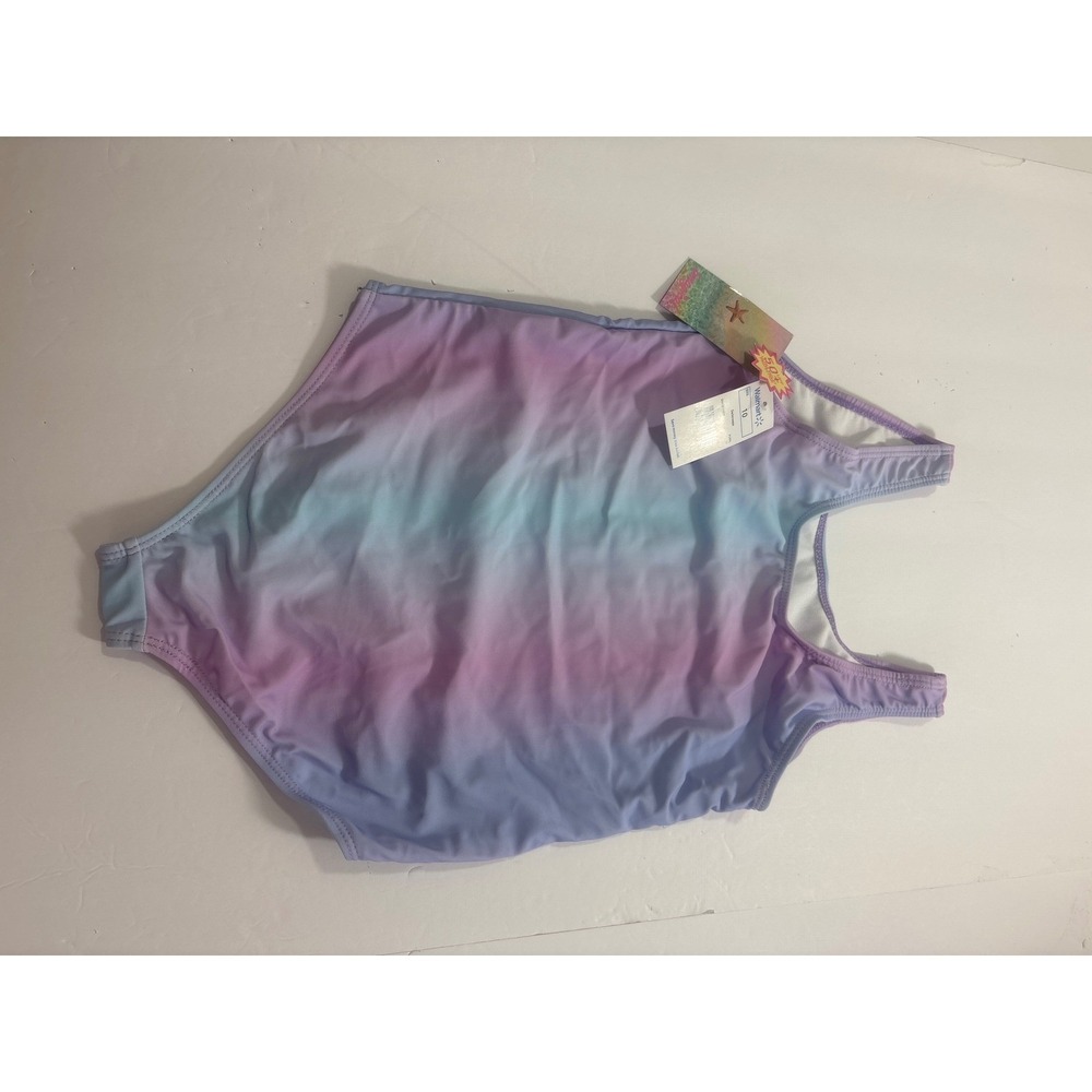 B Magical Girls Mermaid Swimsuit and Beach Towel Set UPF 50 Size 10 - Picture 3 of 6